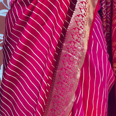 RUSSIAN SILK LEHERIYA SAREE