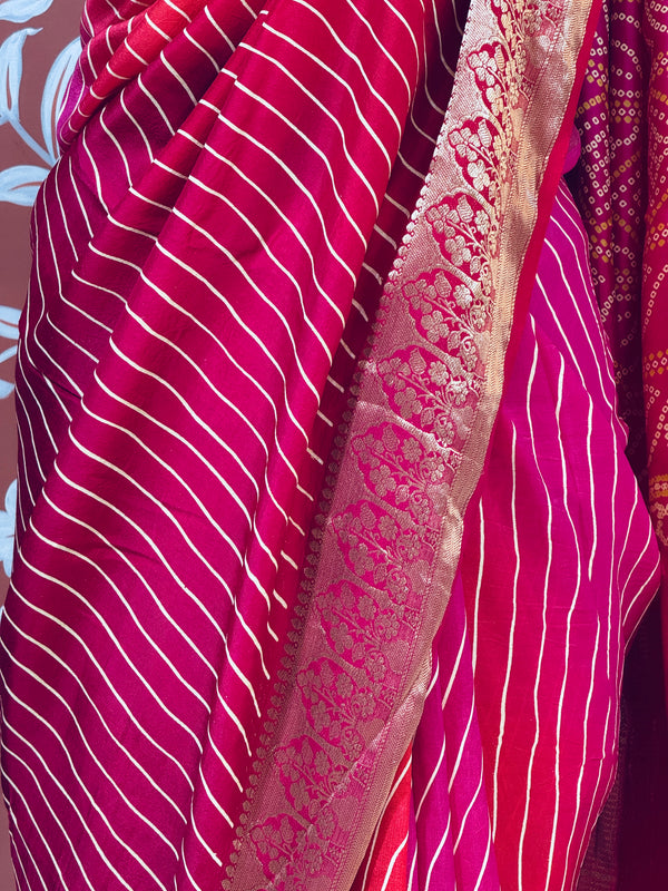 RUSSIAN SILK LEHERIYA SAREE