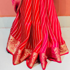 RUSSIAN SILK LEHERIYA SAREE