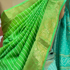 RUSSIAN SILK LEHERIYA SAREE