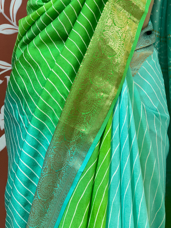 RUSSIAN SILK LEHERIYA SAREE
