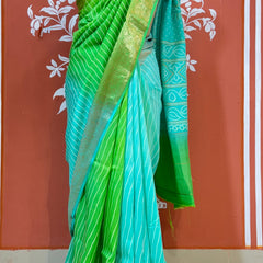 RUSSIAN SILK LEHERIYA SAREE