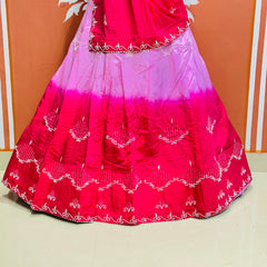 D-UPADA SILK WITH CHINON DUPATTA HANDWORK LEHENGA