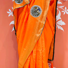 13 BOOTA PURE RUSSIAN SILK ZARI PATCHWORK GOTA PATTI SAREE