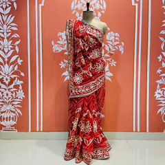 60GM GEORGETTE JAL&VINTAGE WORK WASHABLE SAREE