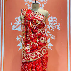 60GM GEORGETTE JAL&VINTAGE WORK WASHABLE SAREE