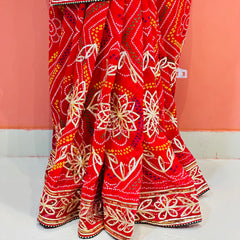 60GM GEORGETTE JAL&VINTAGE WORK WASHABLE SAREE