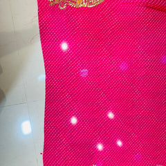 LEHERIYA MOTHRA GOTA PATTI HANDWORK SAREE