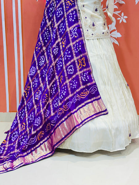PURE COSMOS TISSUE SILK HANDWORK FULL STICHED INDO WESTERN