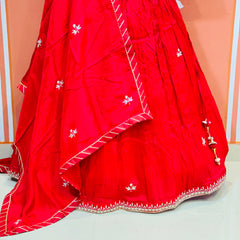 PURE COSMOS TISSUE SILK HANDWORK FULL STICHED INDO WESTERN
