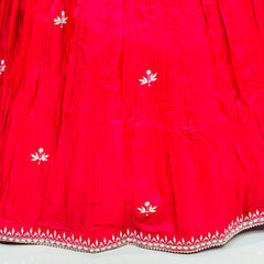 PURE COSMOS TISSUE SILK HANDWORK FULL STICHED INDO WESTERN