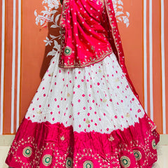 UPADA SILK GOTA PATTI BHANDEJ LEHENGA