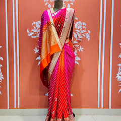 PURE RUSSIAN SILK HANDWORK BOOTA SAREE