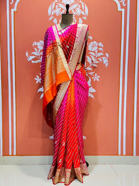 PURE RUSSIAN SILK HANDWORK BOOTA SAREE