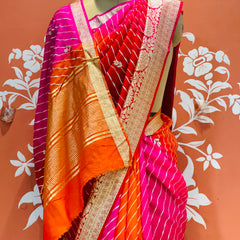 PURE RUSSIAN SILK HANDWORK BOOTA SAREE