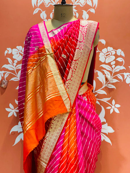 PURE RUSSIAN SILK HANDWORK BOOTA SAREE