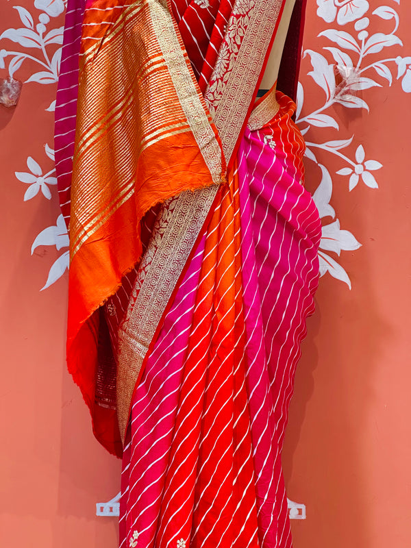 PURE RUSSIAN SILK HANDWORK BOOTA SAREE