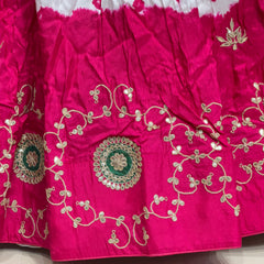 UPADA SILK GOTA PATTI BHANDEJ LEHENGA