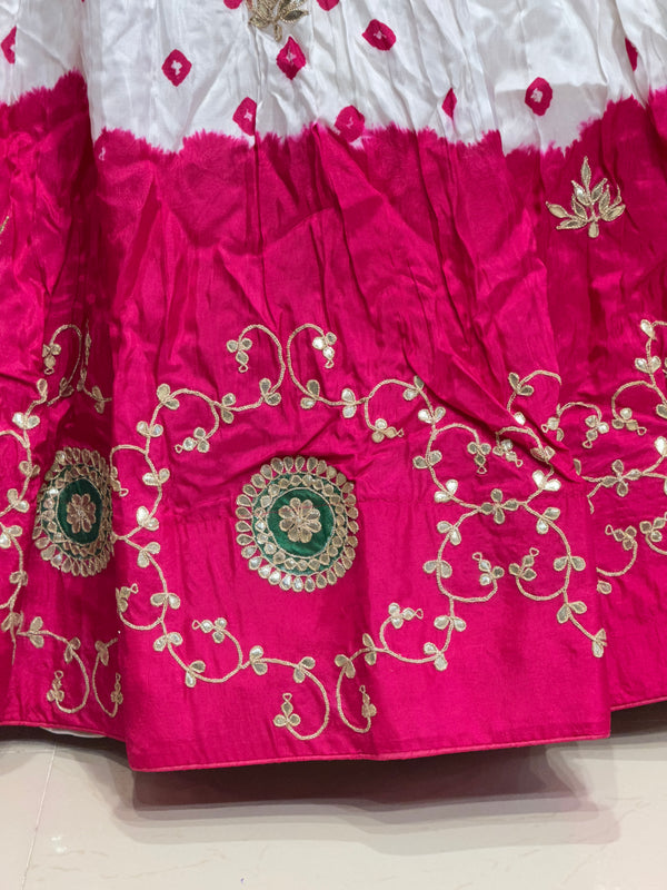 UPADA SILK GOTA PATTI BHANDEJ LEHENGA