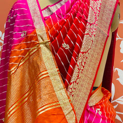 PURE RUSSIAN SILK HANDWORK BOOTA SAREE