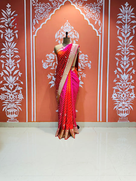 PURE RUSSIAN SILK HANDWORK BOOTA SAREE