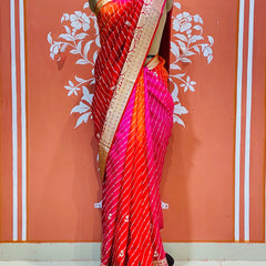PURE RUSSIAN SILK HANDWORK BOOTA SAREE
