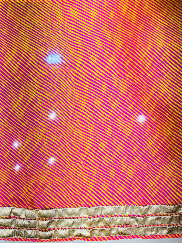 LEHERIYA GOLDEN SILVER WORK BIG FLARED LEHENGA