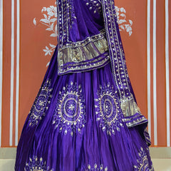 PURE GAZI SILK GOTA PATTI LEHENGA