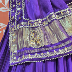 PURE GAZI SILK GOTA PATTI LEHENGA