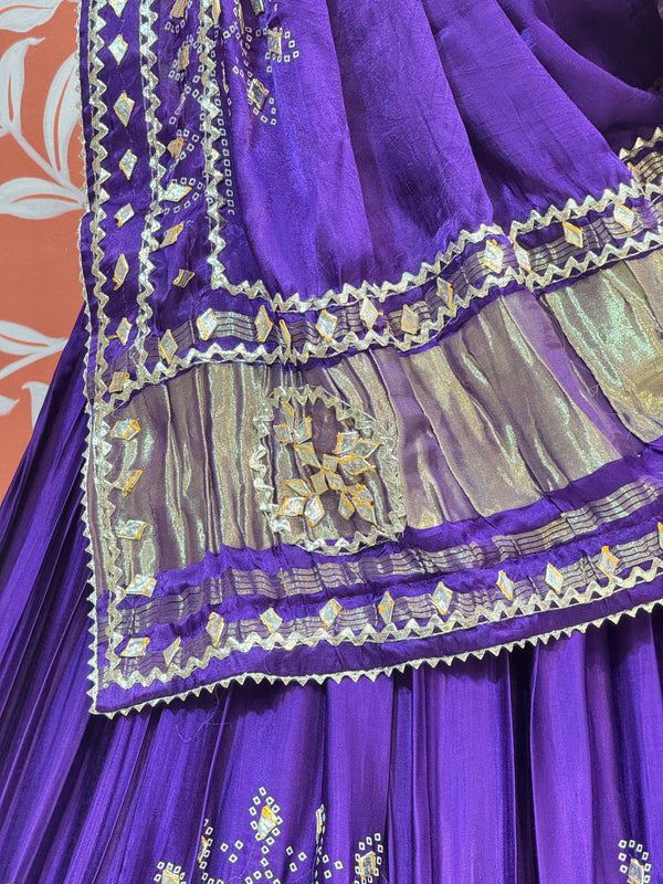 PURE GAZI SILK GOTA PATTI LEHENGA