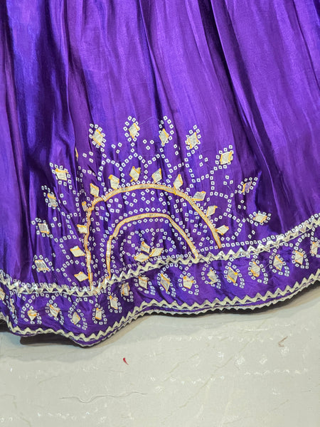 PURE GAZI SILK GOTA PATTI LEHENGA