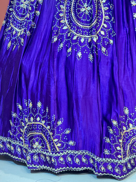 PURE GAZI SILK GOTA PATTI LEHENGA