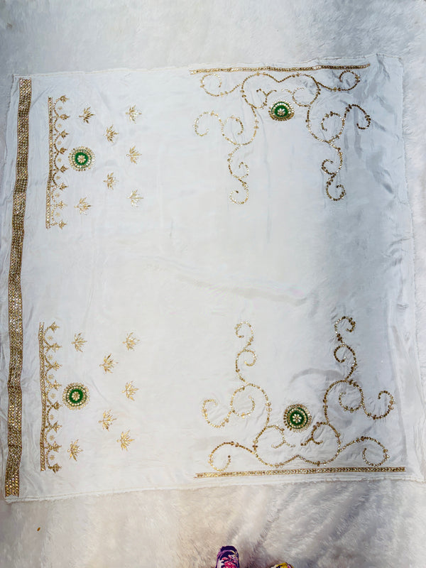 UPADA SILK GOTA PATTI BHANDEJ LEHENGA