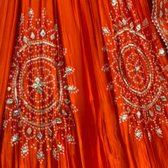 PURE GAZI SILK GOTA PATTI LEHENGA