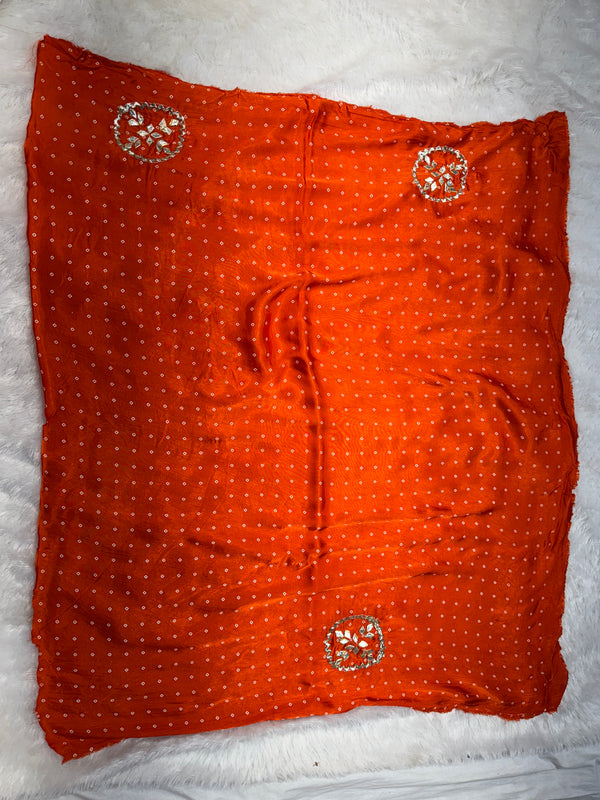 PURE GAZI SILK GOTA PATTI LEHENGA