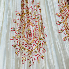 GAZI SILK HANDWORK KACHI PATTI LEHENGA