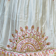 GAZI SILK HANDWORK KACHI PATTI LEHENGA