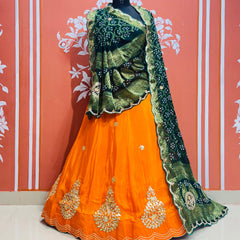 UPADA SILK LEHENGA WITH GHATCHOLA DUPATTA