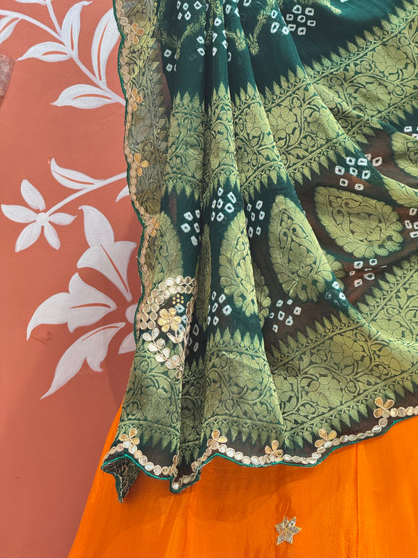 UPADA SILK LEHENGA WITH GHATCHOLA DUPATTA