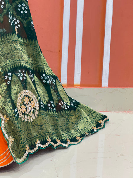 UPADA SILK LEHENGA WITH GHATCHOLA DUPATTA