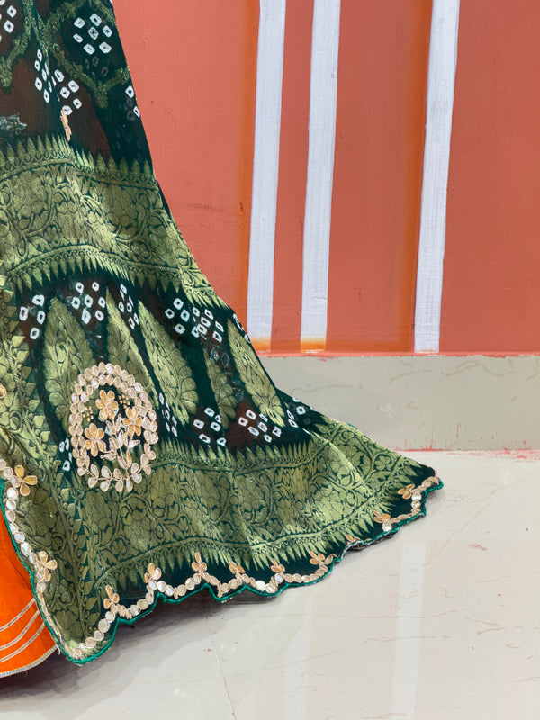 UPADA SILK LEHENGA WITH GHATCHOLA DUPATTA