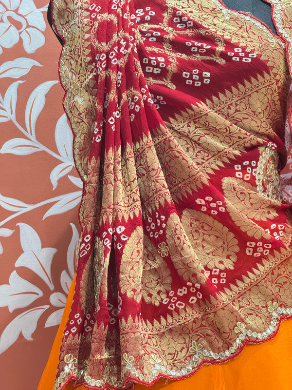 UPADA SILK LEHENGA WITH GHATCHOLA DUPATTA