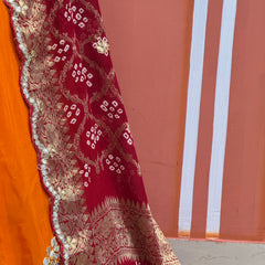 UPADA SILK LEHENGA WITH GHATCHOLA DUPATTA