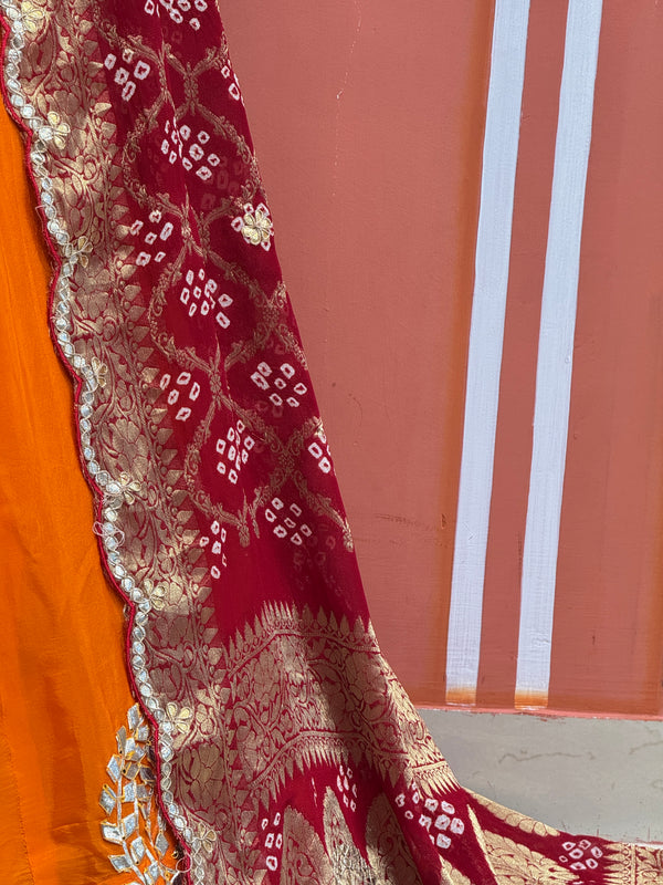 UPADA SILK LEHENGA WITH GHATCHOLA DUPATTA