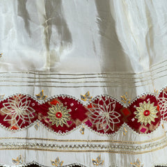 COSMOS TISSUE SILK LEHENGA WITH GHATCHOLA DUPATTA