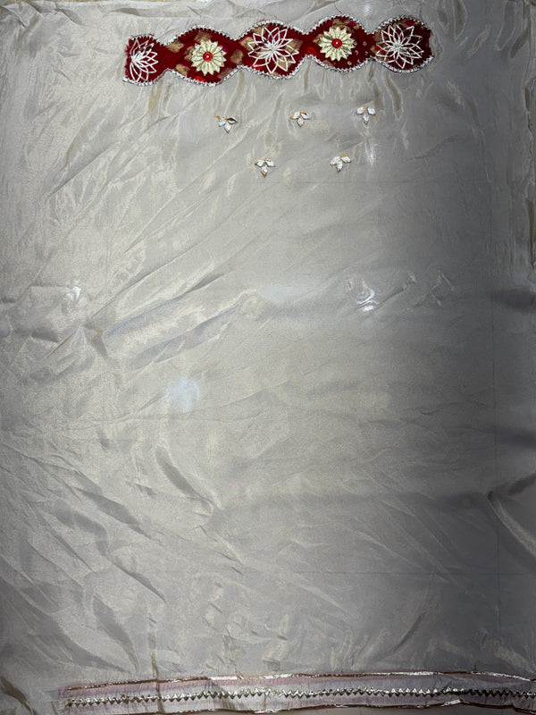 COSMOS TISSUE SILK LEHENGA WITH GHATCHOLA DUPATTA