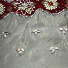 COSMOS TISSUE SILK LEHENGA WITH GHATCHOLA DUPATTA