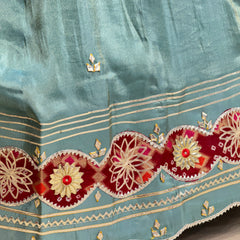 COSMOS TISSUE SILK LEHENGA WITH GHATCHOLA DUPATTA