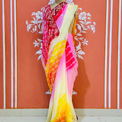 PURE DIAMOND CHIFFON PITTAN WORK SAREE