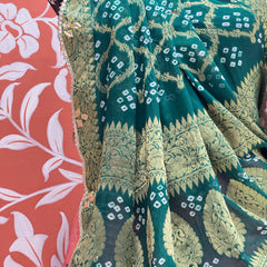 COSMOS TISSUE SILK LEHENGA WITH GHATCHOLA DUPATTA